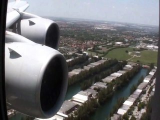 Airbus A380 Landing In Miami Florida