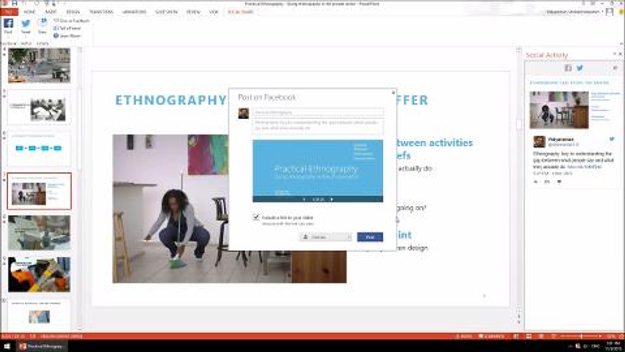 Comparte presentaciones de PowerPoint en las redes sociales
