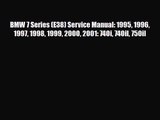 PDF Download BMW 7 Series (E38) Service Manual: 1995 1996 1997 1998 1999 2000 2001: 740i 740il