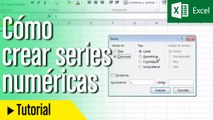 Cómo crear series numéricas en Excel
