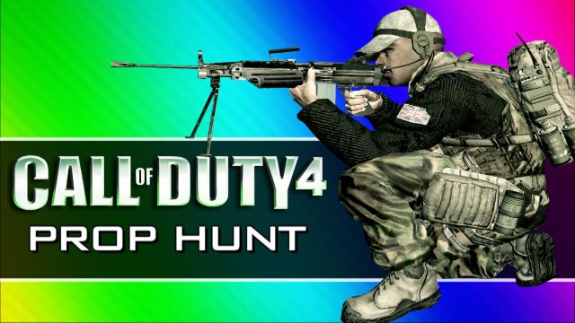 Call of Duty 4: Prop Hunt Funny Moments - First Blood, Claymore Tutorial, Yellow Crates! (CoD4 Mod)
