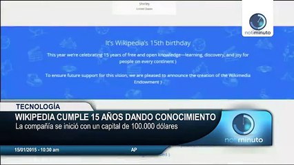 Wikipedia celebra 15 años funcionando como enciclopedia online