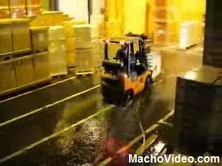 Forklift truck drifting