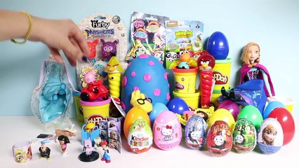 Congelés Géant Play Doh Oeuf Shopkins MLP Thomas Angry Birds Peppa Pig Surprise Œufs Jouet Vidéos