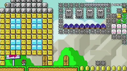 Super Mario Maker - Viewer Levels - Name: "Bowsers Bowel Blast" - ID: EAB5-0000-0109-7CB1