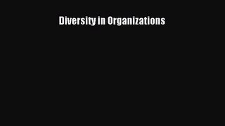 Read Diversity in Organizations PDF Free