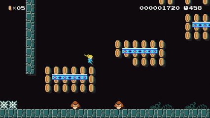Super Mario Maker - Viewer Levels - Name: "escape the cave" - ID: 8963-0000-016B-0CDE