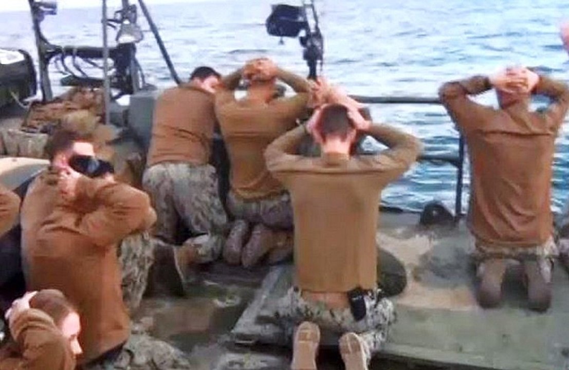 Iran arrested a american navy sailors being detained in the Persian gulf