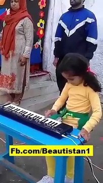 Little girl Playing piano Pakistani Anthem