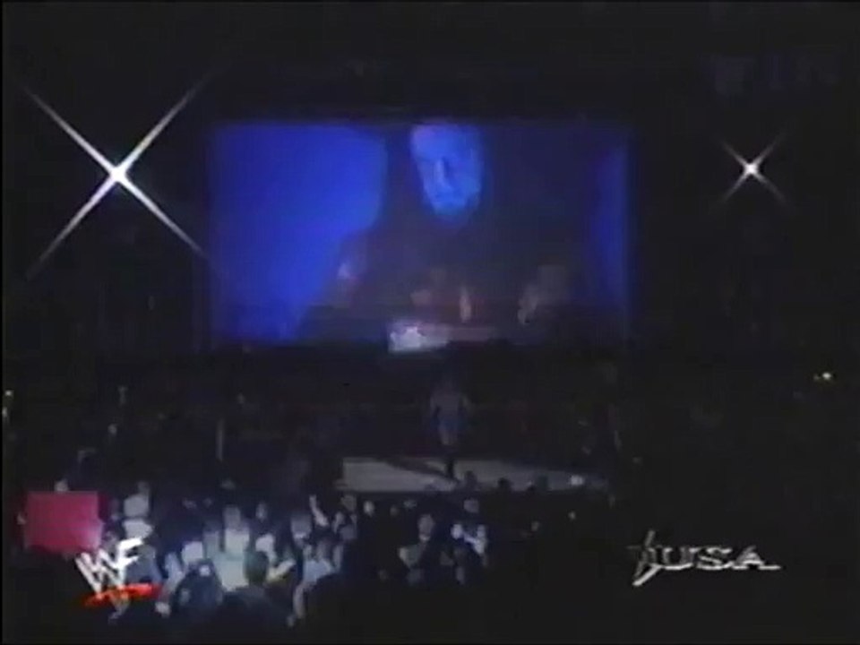 WWF The Undertaker taunts Ken Shamrock