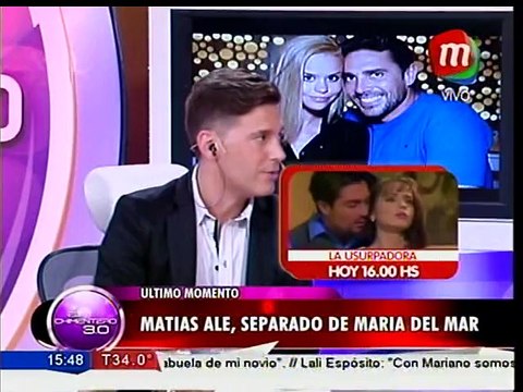 Matías Alé separado de María Del Mar