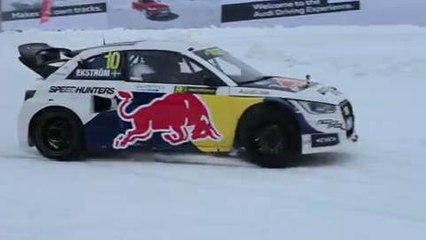 Download Video: Audi A1 de competición: espectacular vuelta en un circuito helado