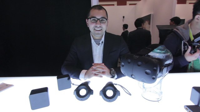 HTC Vive Pre Virtual Reality Headset at CES 2016