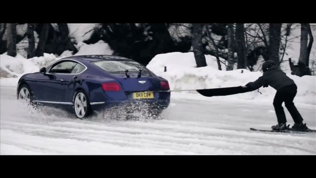 Esquiando con un Bentley Continental GT