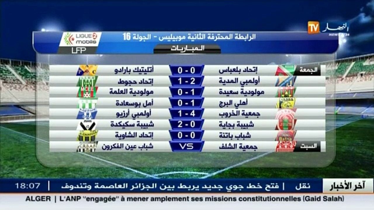 اخر اخبار مباريات البطولة الوطنية في الموجز الر...