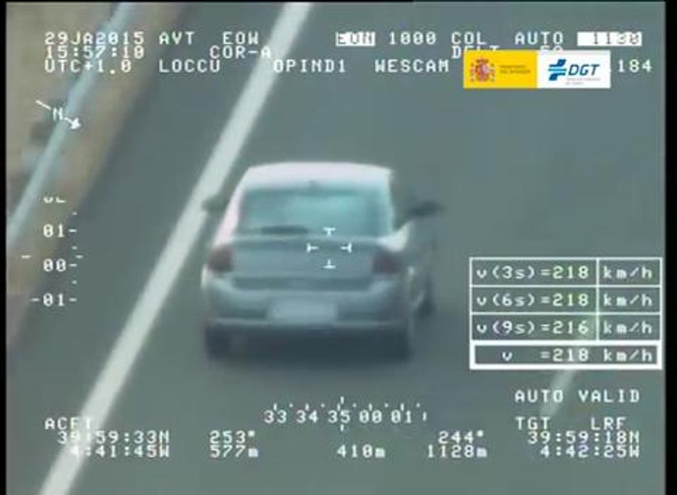 Más de 200 kmh una velocidad delictiva