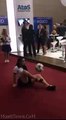 Girl in short Mini Skirt has amazing fifa skills