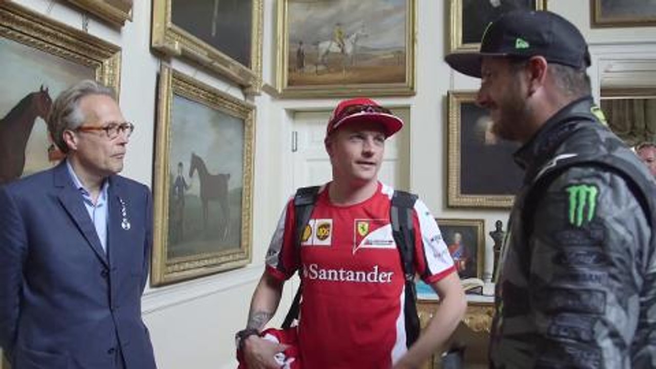 Kimi Raikkonen meets Ken Block and Lord March