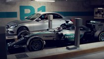 Anuncio del Mercedes C350 con Hamilton y Rosberg