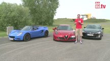 Comparativa  Alfa 4C Lotus Elise Toyota GT86