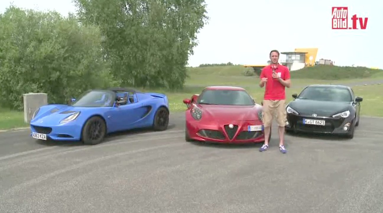 Comparativa  Alfa 4C Lotus Elise Toyota GT86