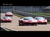 Ferrari F40, F50, Enzo y LaFerrari todos juntos