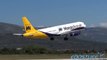 Hard! Aborted! and Close-up! Landing at Split Airport - Monarch A321-231
