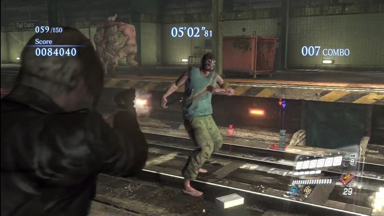 RESIDENT EVIL 6  [HD] - THE MERCENARIES - LEON - RAIL YARD (S RANK!)