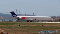 SAS - Maddog MD-82 - Takeoff with ALMIGHTY! Engine! Sound!