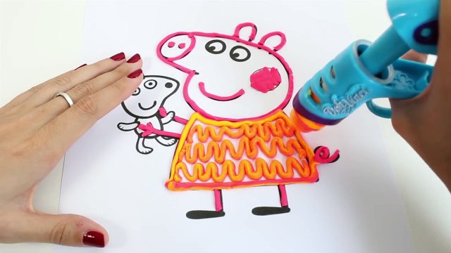 Peppa Pig Play-Doh DohVinci Studio dArt de la Conception de Peppa Pig avec Play Doh Vinci Dibujar con Plastilina