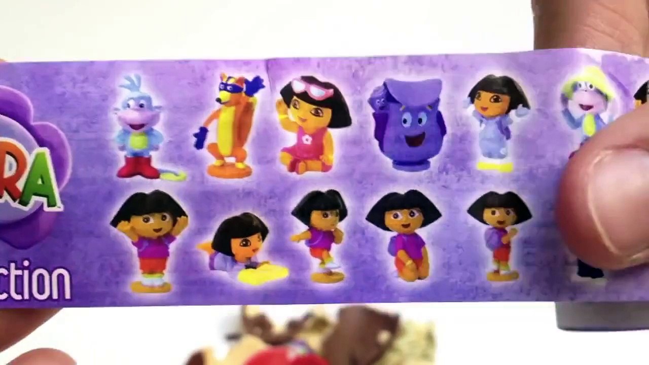 Dora The Explorer, Filly The Unicorn and SpongeBob Kinder Surprise Eggs Unboxing