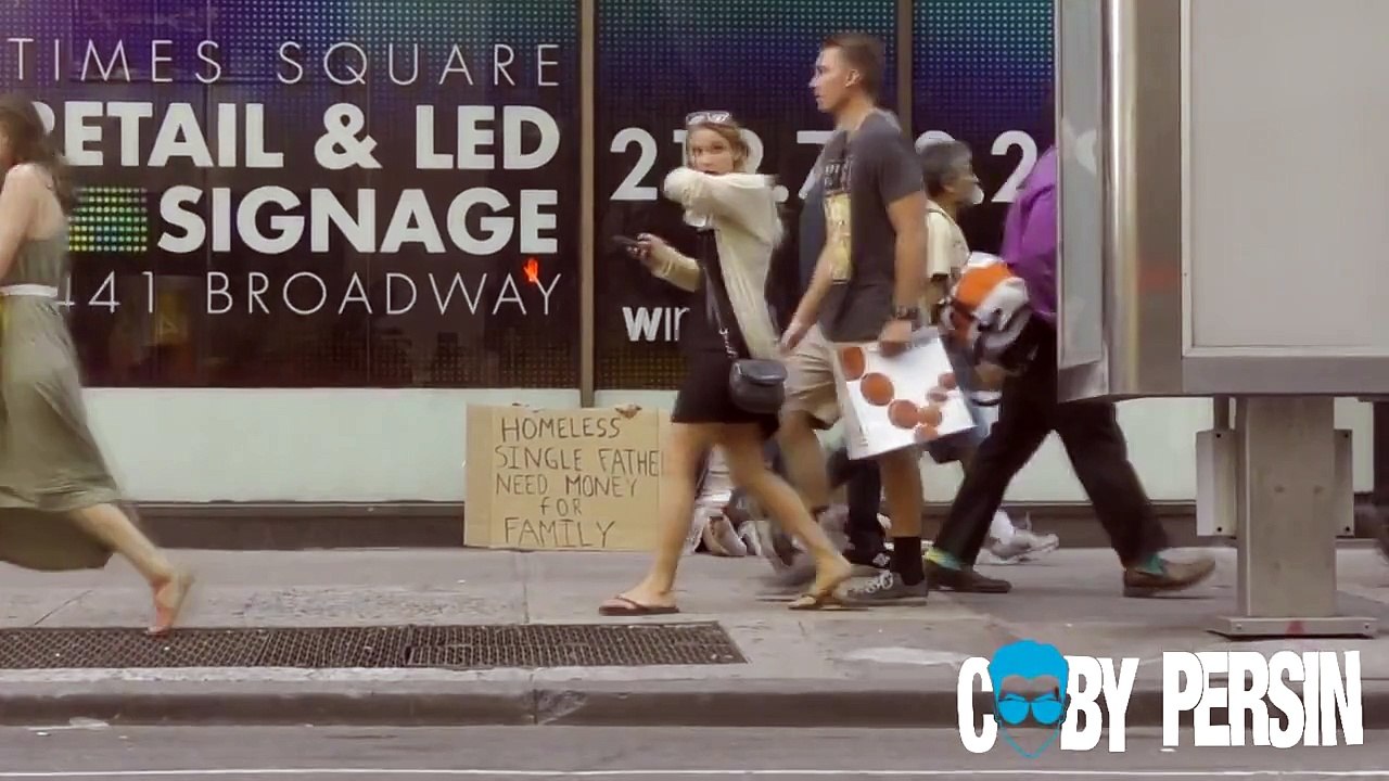 Homeless Father Vs. Homeless Drug Addict Social Experiment