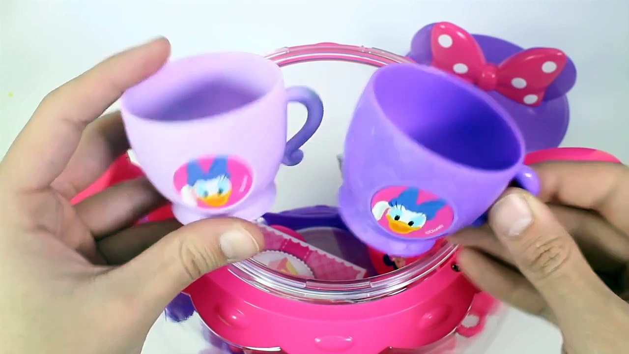 Minnie Mouse Bowtique Tea Playset Disney Junior Mickey Mouse Toys Juego de Té Plastilina