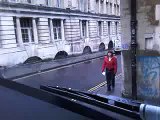 Scaring passer by with air horn train funny practical joke