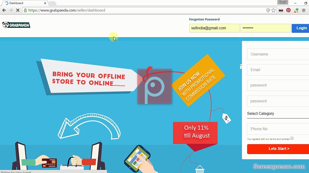 add new product on grabpanda