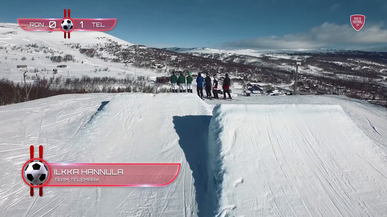 Skiing and football. What could possibly go wrong