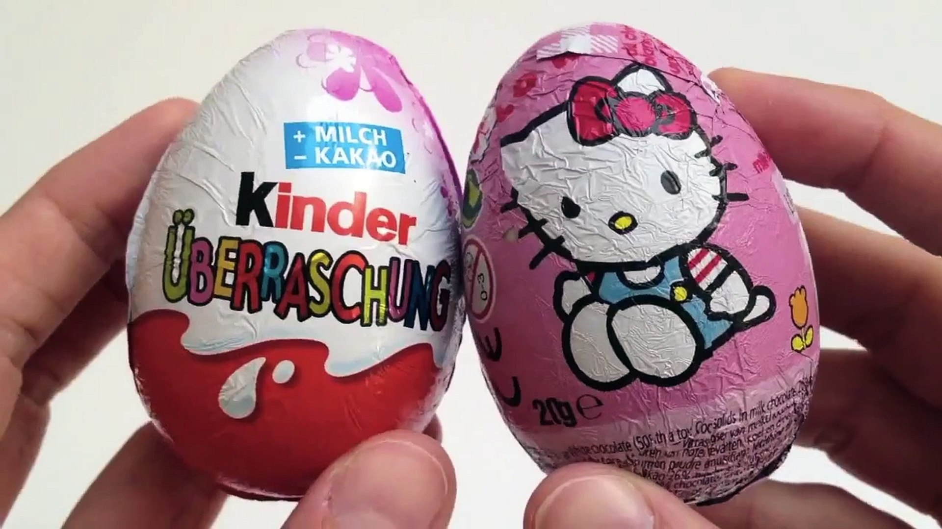 3 surprise eggs! HELLO KITTY surprise egg Kinder Surprise egg Oeuf