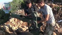 حماة: الفرقة الأولى الساحلية في الجيش السوري الحر تدمر دبابة للنظام في حاجز الزراعة بصاروخ