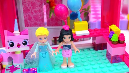 Chelseas Birthday Party Fun Mini Barbie Doll Mega Bloks Playset with Lego Friends + Queen