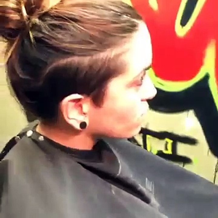 Woman undercut