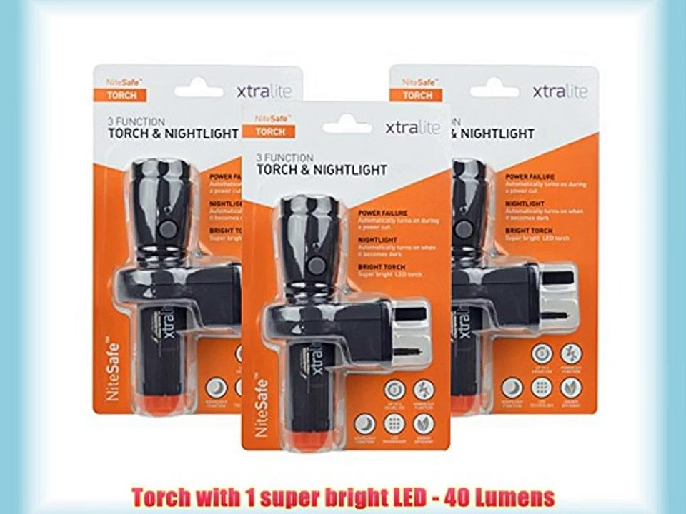 NiteSafe Rechargeable Night Light/Torch - Torch Power Failure Light and Nightlight - Triple