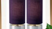 Endon Pair of Colliers Cylinder Touch Table Lamps (Colliers-TLAU aubergine purple)