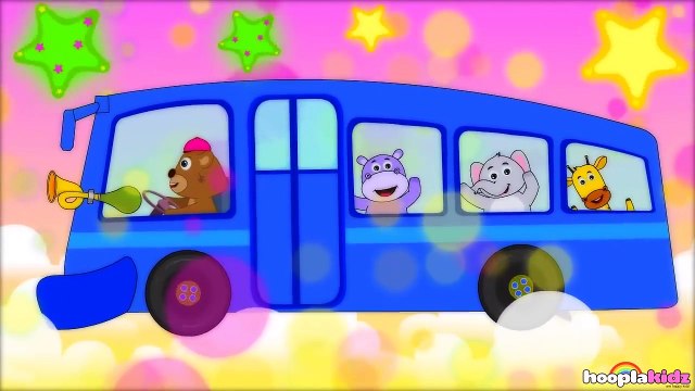 Wheels on the Bus Go Round and Round | Popular Nursery Rhymes Collection by HooplaKidz