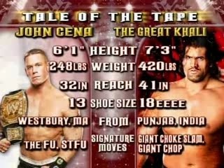 Judgment day 2007 john cena vs khali