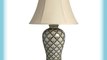 Large Beige Patterned Ceramic Table Lamp (H1261) - Vintage Style Perfect for All Living Rooms