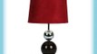 Oaks Lighting Corby Touch Table Lamp Burgundy and Chrome Sold in Pairs