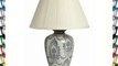 Large Patterned Ceramic and Wooden Table Lamp (1264) - Vintage Style Perfect for All Living