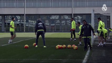 Entraînement de frappe au Real Madrid
