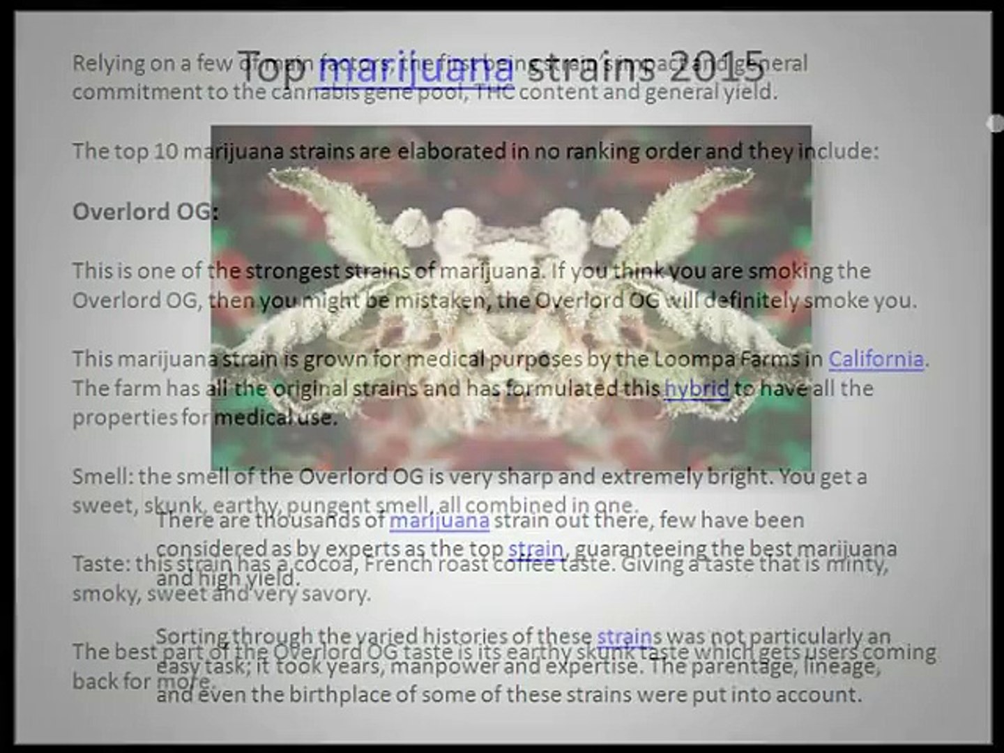 ⁣Top marijuana strains 2015