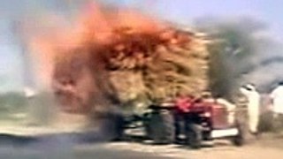 whatsapp videos burning truck